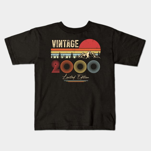 20th Birthday Gift T-Shirt - Retro Birthday - Vintage 2000 Kids T-Shirt by Cheryle_brid1122
